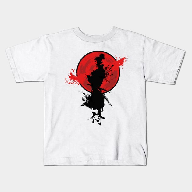 Samurai Sun Kids T-Shirt by Artizan